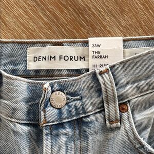 New With Tags Denim Forum Farrah High Rise Wide Jean Size 23